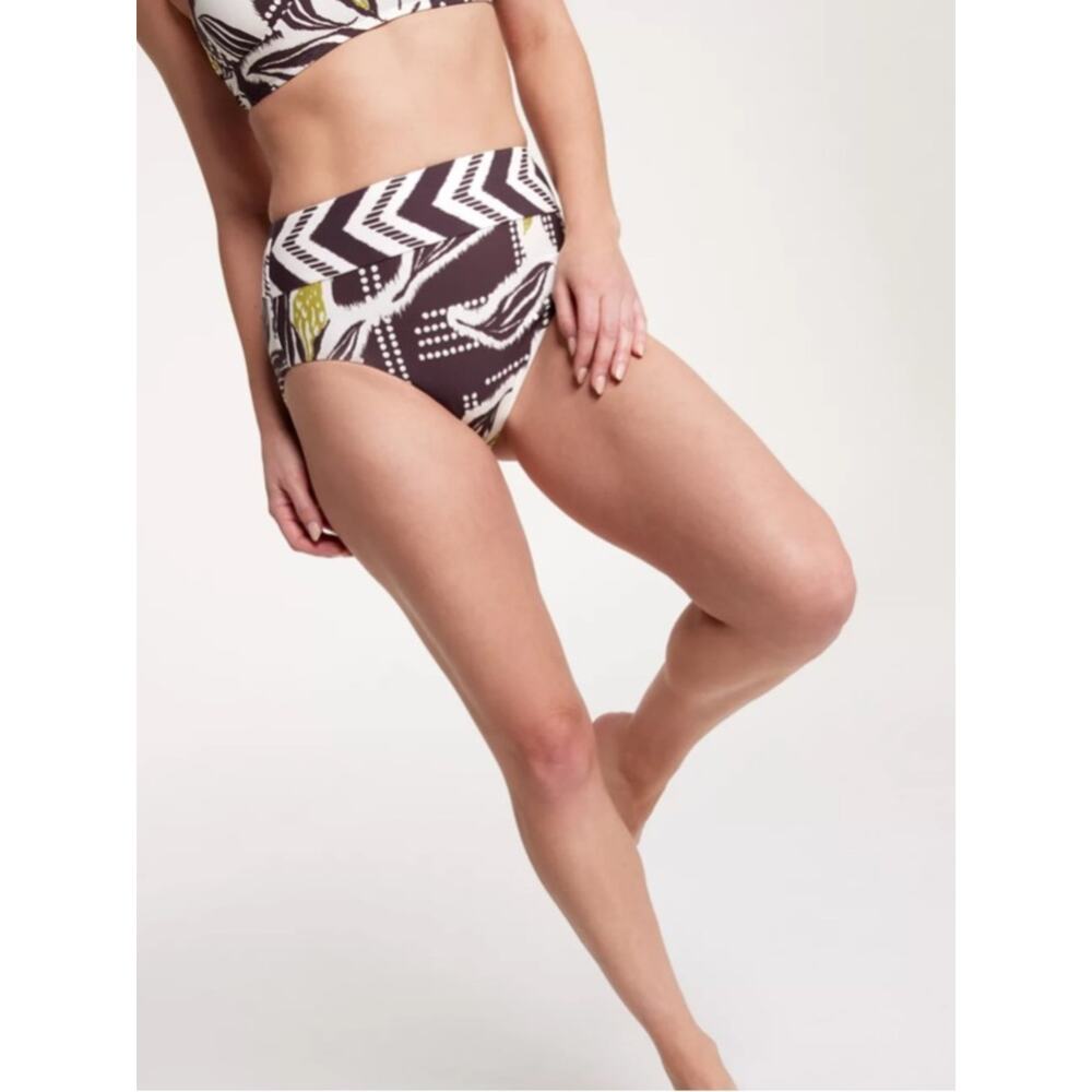 Calia Womens High Rise High Leg Bikini Bottom Size XL